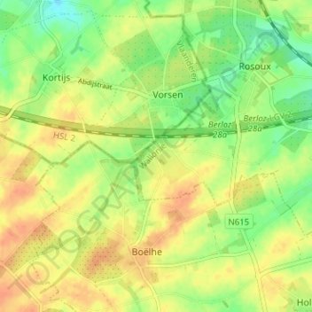 Mappa topografica Krenwik, altitudine, rilievo