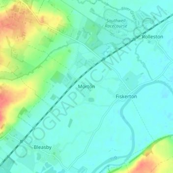 Mappa topografica Morton, altitudine, rilievo