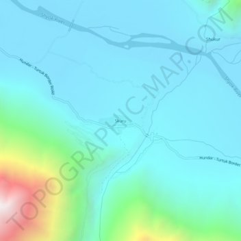 Mappa topografica Skuru, altitudine, rilievo