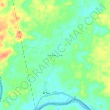 Mappa topografica Pedregosa, altitudine, rilievo