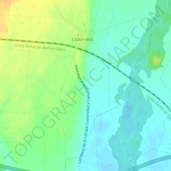 Mappa topografica Valorio, altitudine, rilievo
