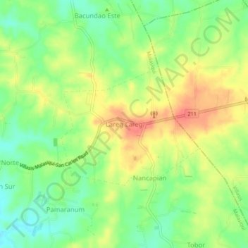 Mappa topografica Lareg Lareg, altitudine, rilievo
