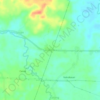 Mappa topografica Santa Rosa, altitudine, rilievo