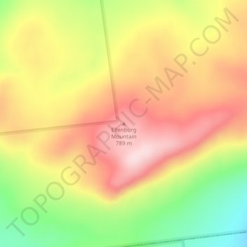 Mappa topografica Ellenburg Mountain, altitudine, rilievo