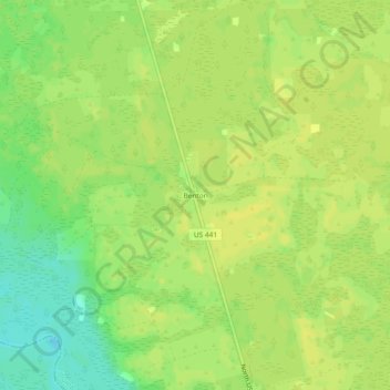 Mappa topografica Benton, altitudine, rilievo