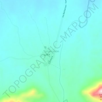 Mappa topografica Tomarrazón, altitudine, rilievo