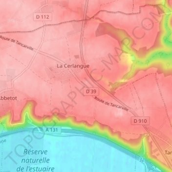Mappa topografica Le Clap, altitudine, rilievo