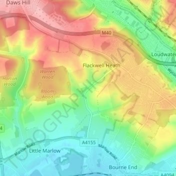 Mappa topografica Sheepridge, altitudine, rilievo