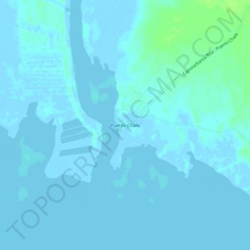 Mappa topografica Puerto Chale, altitudine, rilievo