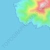 Mappa topografica Punta delle Grotte, altitudine, rilievo