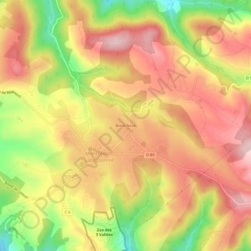 Mappa topografica Borie Nove, altitudine, rilievo