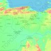 Mappa topografica Guárico, altitudine, rilievo