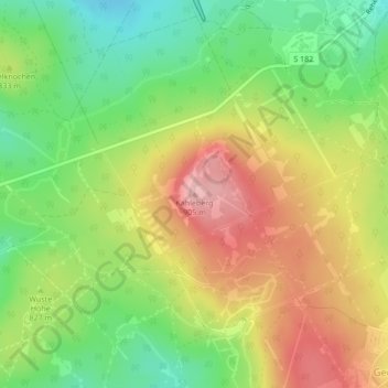Mappa topografica Kahleberg, altitudine, rilievo