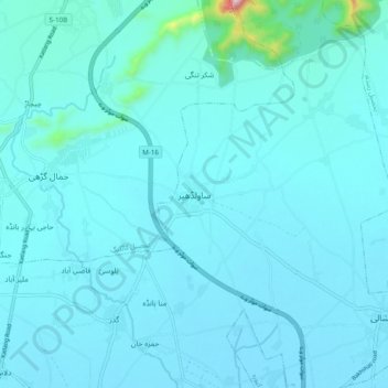 Mappa topografica Sawal Dher, altitudine, rilievo