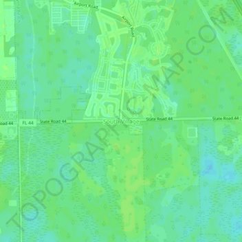 Mappa topografica South Village, altitudine, rilievo