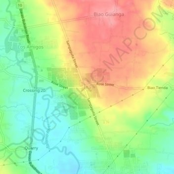 Mappa topografica Ula, altitudine, rilievo