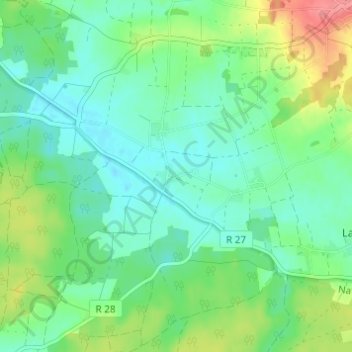 Mappa topografica Pellndorf, altitudine, rilievo