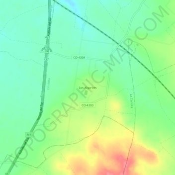 Mappa topografica Los Algarbes, altitudine, rilievo