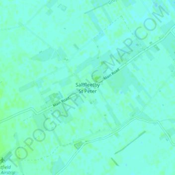 Mappa topografica Saltfleetby St Peter, altitudine, rilievo