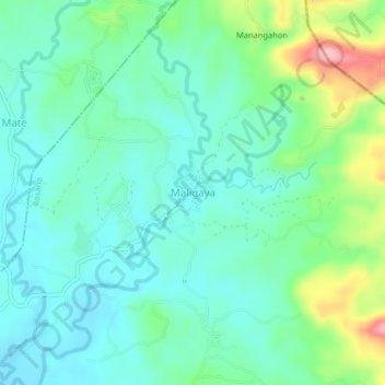 Mappa topografica Maligaya, altitudine, rilievo