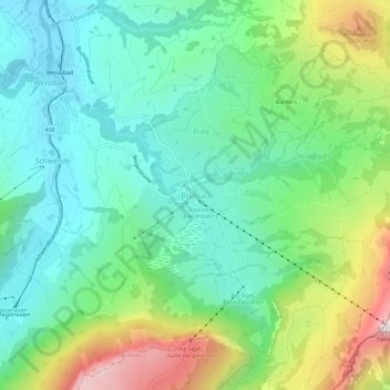 Mappa topografica Brülisau, altitudine, rilievo