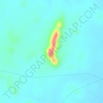 Mappa topografica Mount Moffatt, altitudine, rilievo