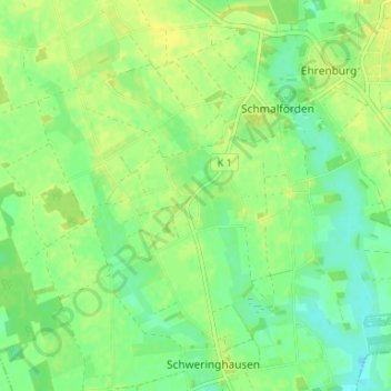 Mappa topografica Sudbruch, altitudine, rilievo
