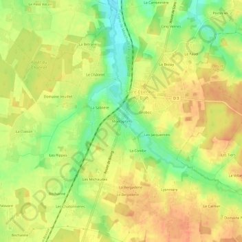Mappa topografica Montaplan, altitudine, rilievo