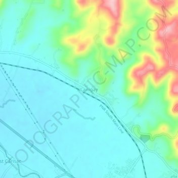 Mappa topografica Lanigay, altitudine, rilievo