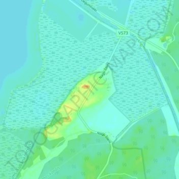 Mappa topografica Īdeņa, altitudine, rilievo