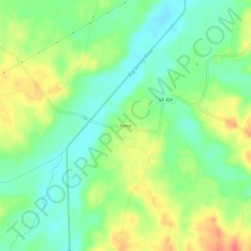 Mappa topografica Yuma, altitudine, rilievo