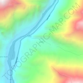 Mappa topografica Jaglot, altitudine, rilievo