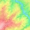 Mappa topografica Les Frais, altitudine, rilievo