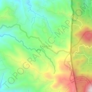 Mappa topografica Catlubong, altitudine, rilievo