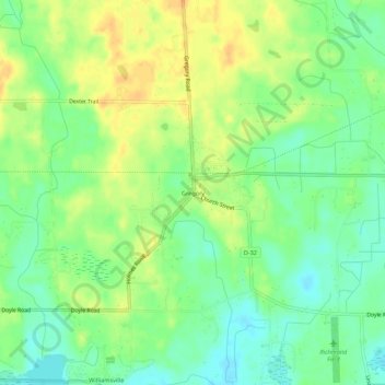 Mappa topografica Gregory, altitudine, rilievo