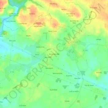 Mappa topografica Resto Marville, altitudine, rilievo