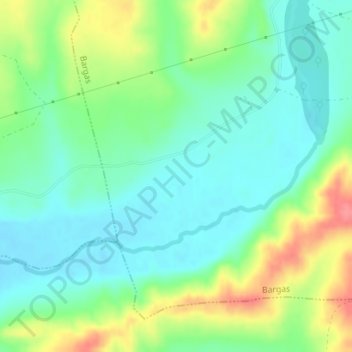 Mappa topografica Villa Cisneros, altitudine, rilievo