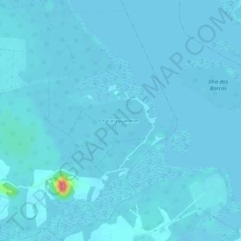 Mappa topografica Paranaguamirim, altitudine, rilievo