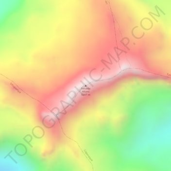Mappa topografica Nevado Mismi, altitudine, rilievo