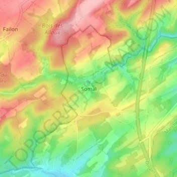 Mappa topografica Somal, altitudine, rilievo