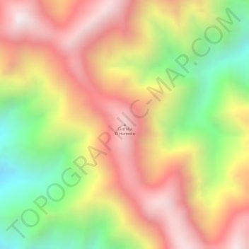 Mappa topografica Cuchilla El Humedo, altitudine, rilievo