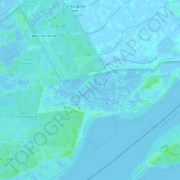 Mappa topografica Tongplaat, altitudine, rilievo