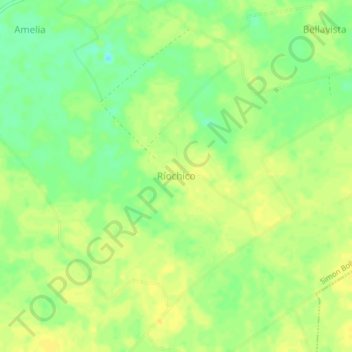 Mappa topografica Ríochico, altitudine, rilievo