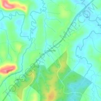 Mappa topografica Lajeadinho, altitudine, rilievo
