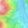 Mappa topografica Mernex, altitudine, rilievo