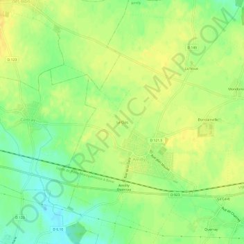 Mappa topografica Le Clos, altitudine, rilievo