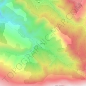 Mappa topografica Baudinard, altitudine, rilievo