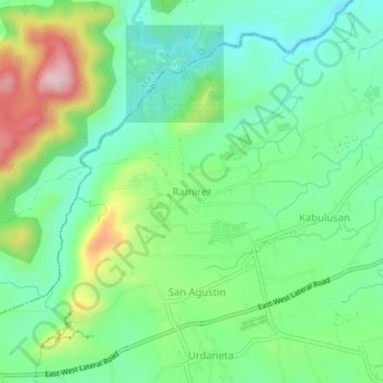 Mappa topografica Ramirez, altitudine, rilievo
