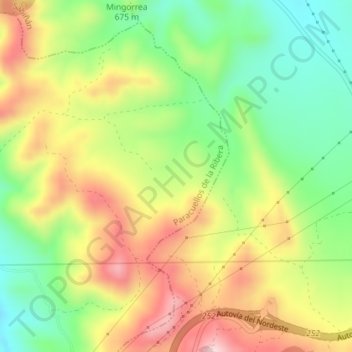Mappa topografica La Gasca, altitudine, rilievo