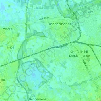 Mappa topografica Boonwijk, altitudine, rilievo